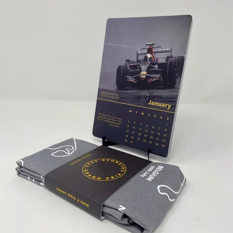 Formula 1 Track Map Flag Poster F1 Racing 2023 Calendar
