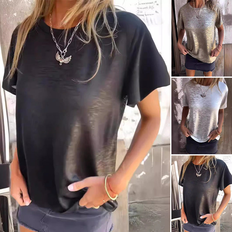 Gold Foil Short-sleeved T-shirt