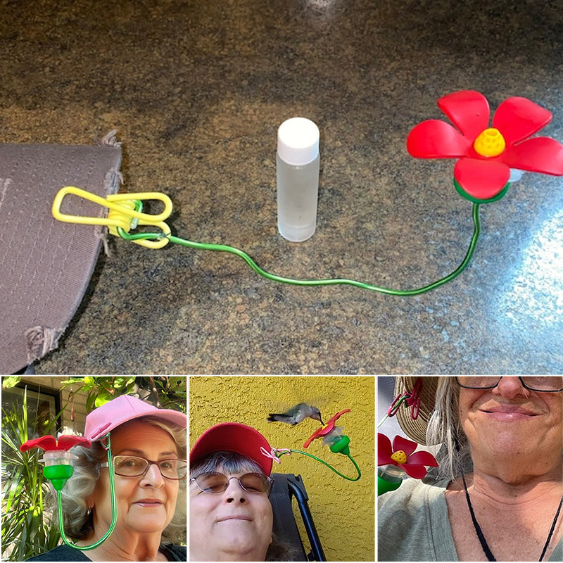 Hat Clip Hummingbird Feeder