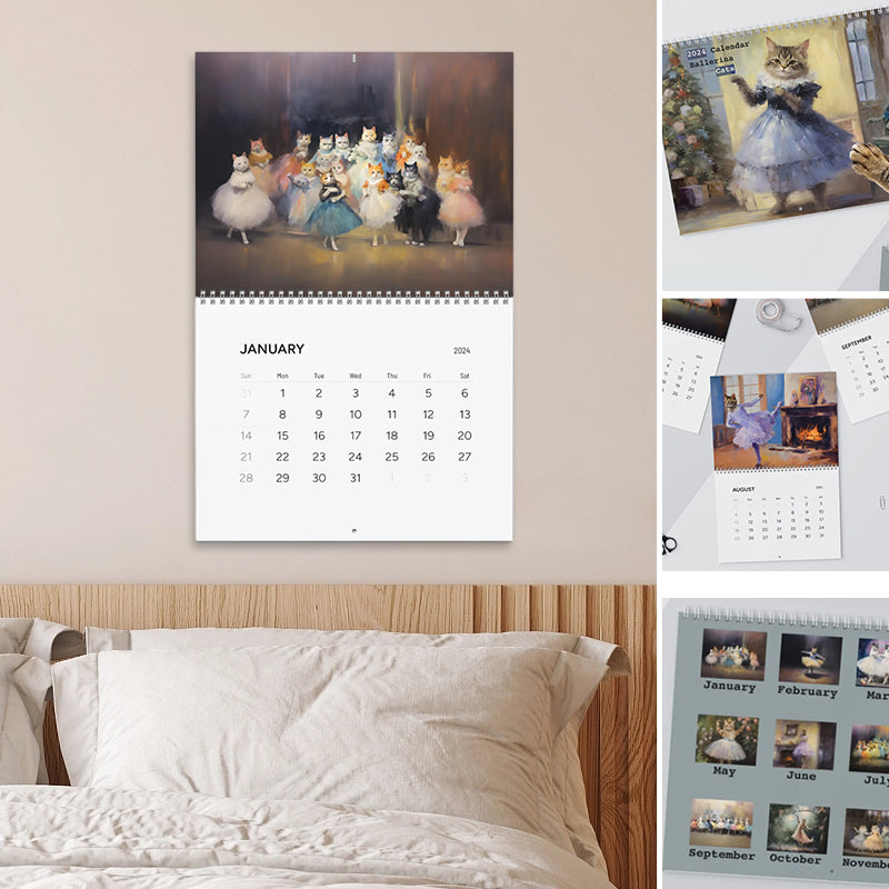 2024 Elegant Ballet Cat Calendar