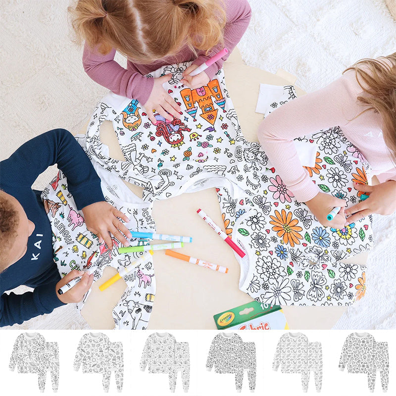 Sketch Colorful Children's Pajama Set