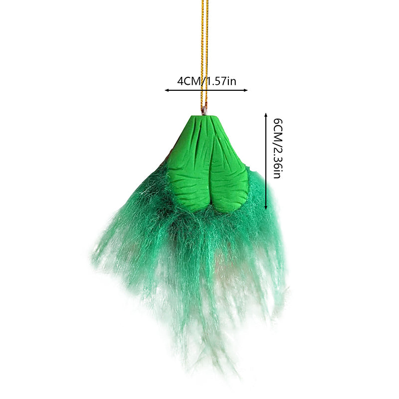 Hairy Grinchy ball balls Christmas Ornament