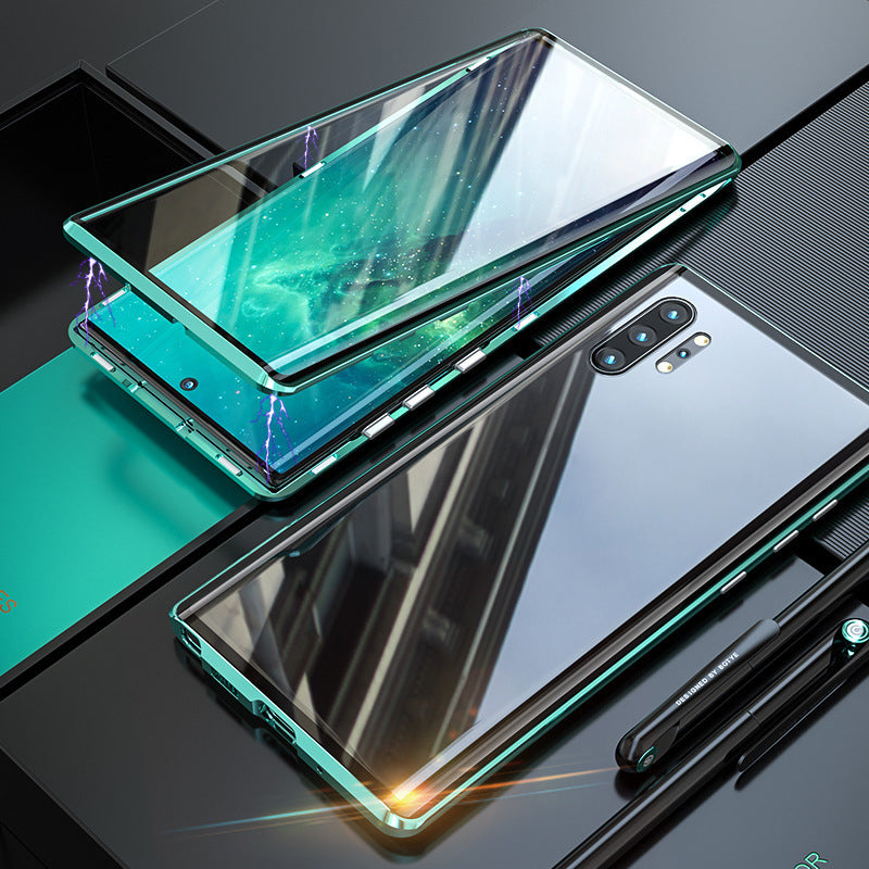 Magnetic Tempered Glass Double-sided Phone Case For Samsung and iPhone