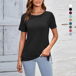 Women's casual side slit t-shirt