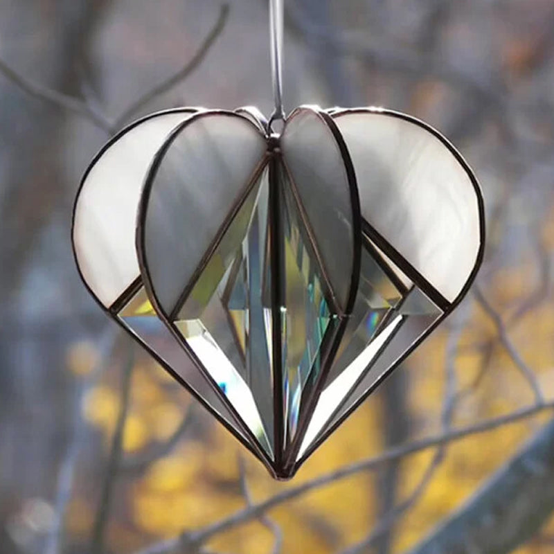 Stained Heart-shaped Suncatcher