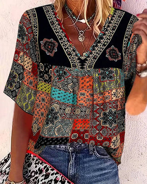 Płaskowkowe T-shirt z Drukiem Vintage