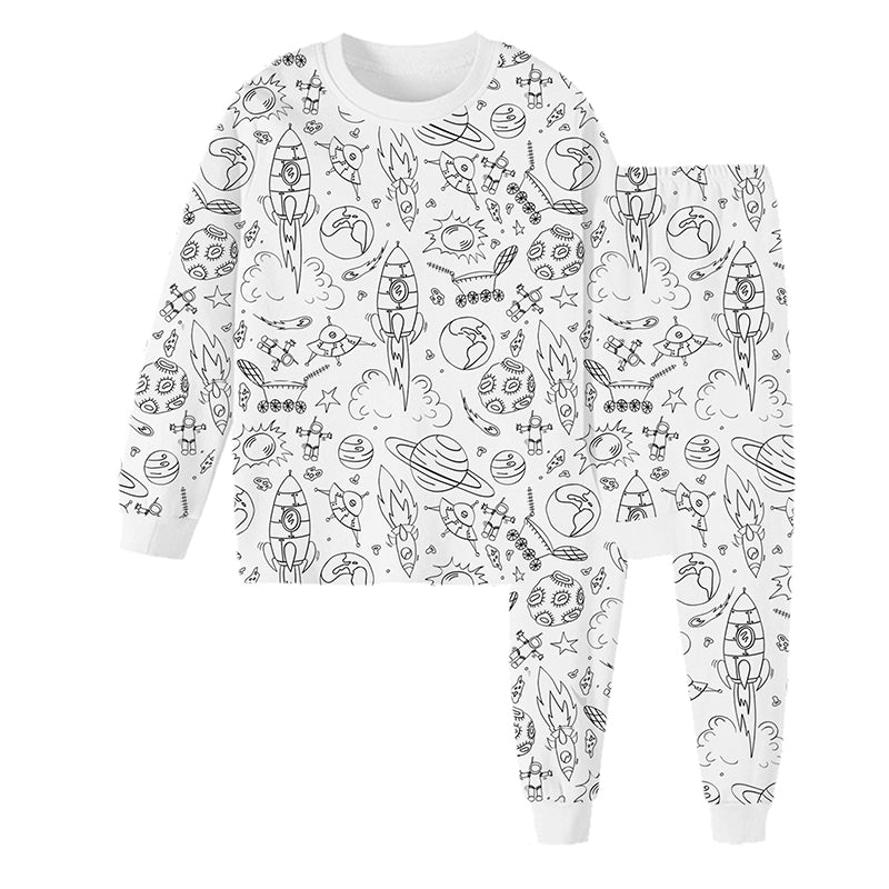 Sketch Colorful Children's Pajama Set