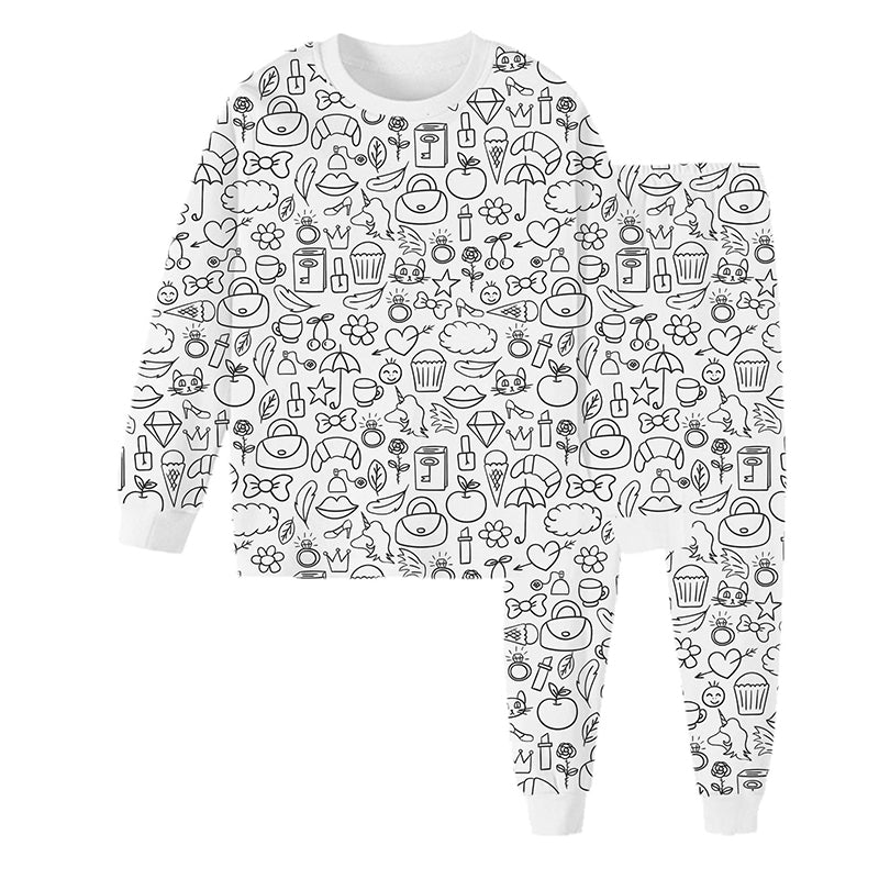 Sketch Colorful Children's Pajama Set