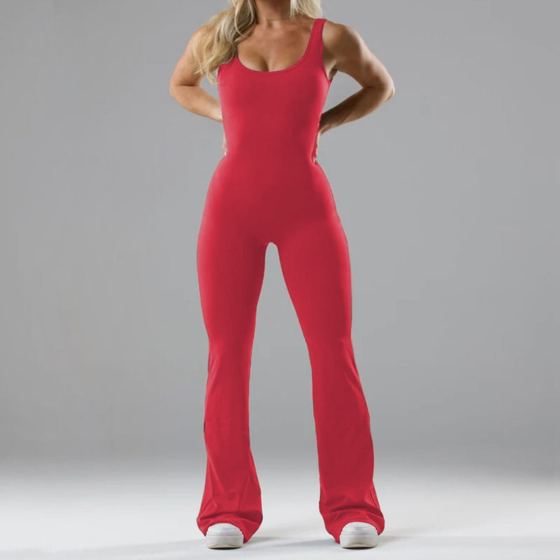 Women Sexy Sleeveless Backless Ruched Flare